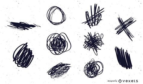 10 Vector Ink Scribbles And Scratches Vector Download