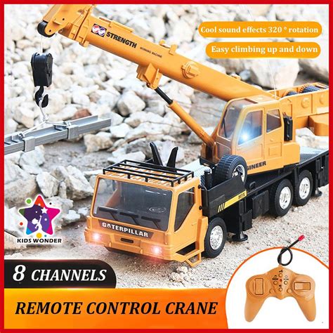 【Kids Wonder】RC Truck Toy-Remote Control Excavator Bulldozer Crane Dump ...