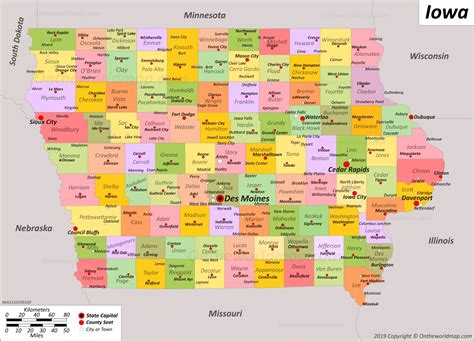 Iowa State Map | USA | Maps of Iowa (IA)