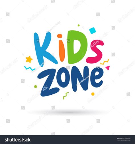 Kids Zone Emblem Logo Childrens Playroom Stock Vector (Royalty Free ...