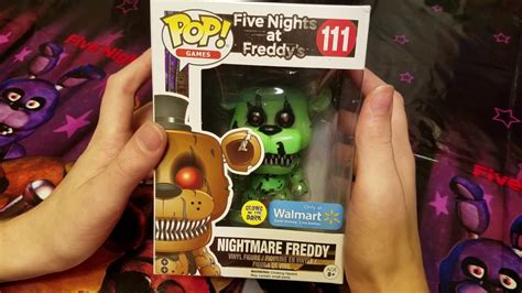 Walmart Exclusive Glow In The Dark NightMare Freddy FNAF Funko Pop Five Nights At - YouTube