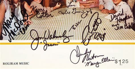 Hake's - “THE WALTONS” THEME SONG SHEET MUSIC SIGNED BY ALL 11 CAST MEMBERS.