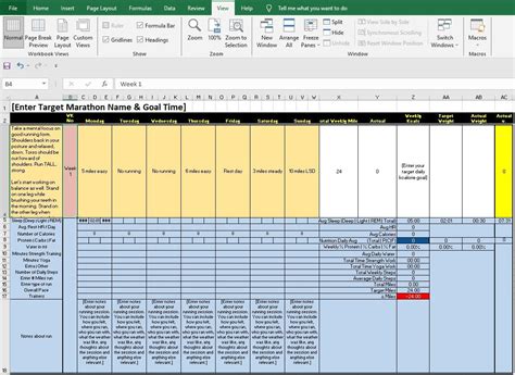 Sub 4-Hour Marathon Training Plan - Excel Format - Achieve Running Club