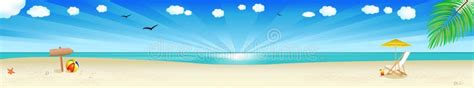 Beach Banner. Vector stock vector. Illustration of island - 16935598