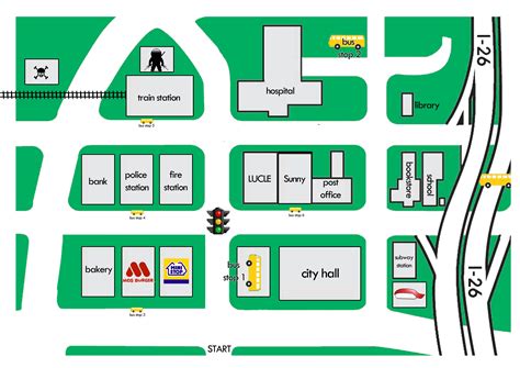 City Map For Teaching Directions