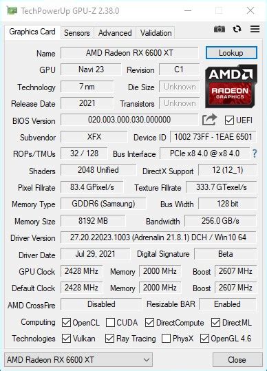 Review of the AMD Radeon RX 6600 XT Desktop GPU (8 GB) - NotebookCheck.net Reviews