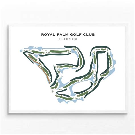 Royal Palm Golf Club, Florida Golf Course Map, Home Decor, Golfer Gift ...