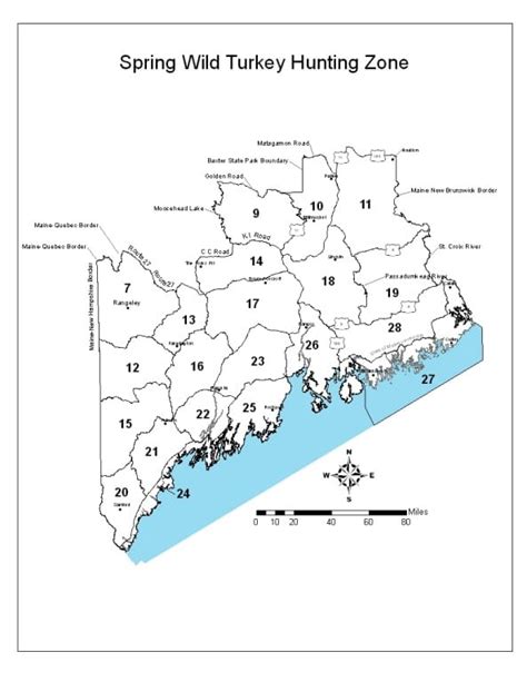 Maine Hunting Zones Map With Towns