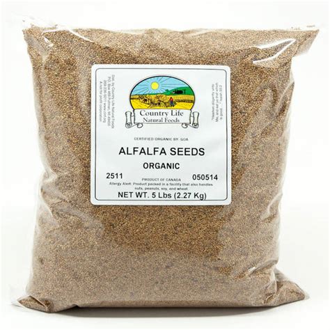 Country Life Natural Foods - Alfalfa Seeds - Organic