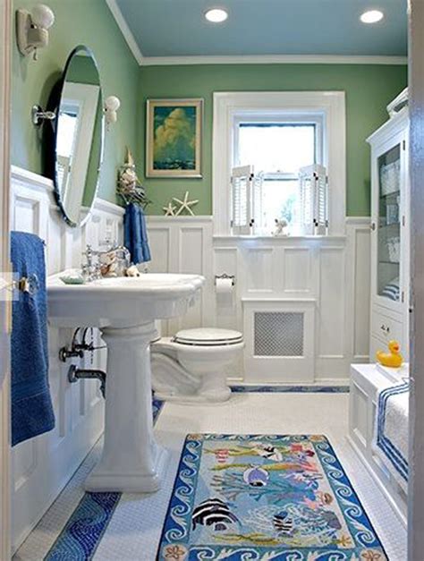 20 Charming Beach And Coral Themed Bathroom Ideas | HomeMydesign