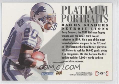 1997 Skybox Metal Universe - Platinum Portraits #10 - Barry Sanders