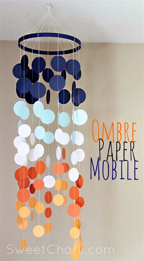 Ombre Paper Mobile with Cricut Explore - Sweet Charli