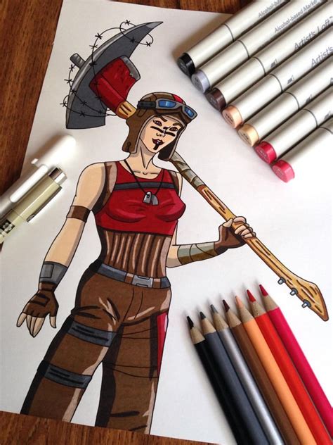 Renegade raider drawing completed : r/FortNiteBR