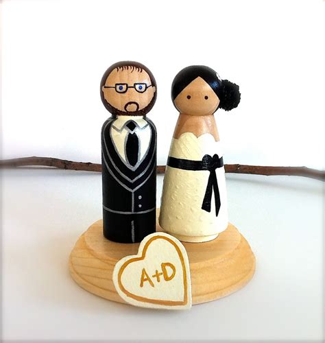 Custom Wedding Cake Toppers Bride and Groom with Personalized | Etsy