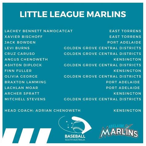 Junior Charter Selections 2023 | Golden Grove Central Districts Dodgers Baseball Club