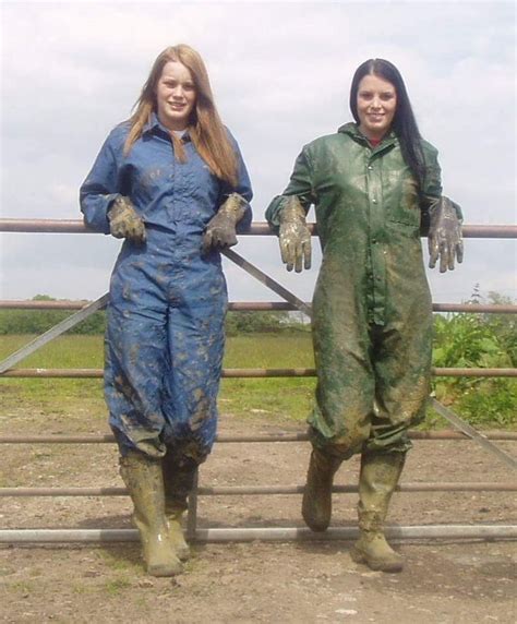 Rubber Boots, Rubber Gloves, Mudding Girls, Farm Women, Rainwear Girl ...