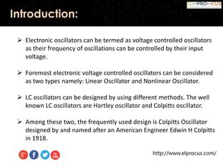 Colpitts Oscillator - Working and Applications | PPT