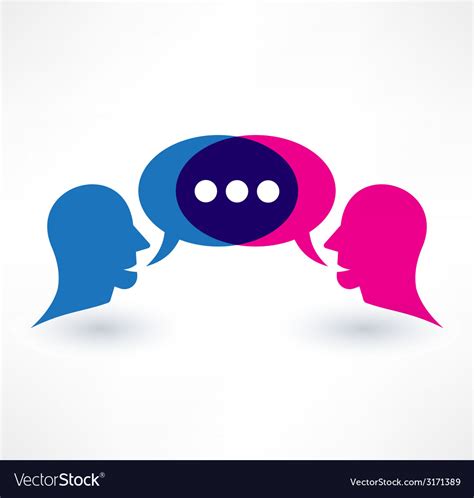 Chat dialogue and communication icon logo design Vector Image