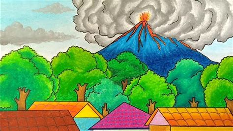 Cara Menggambar Sketsa Bencana Alam Gunung Sinabung Imagesee - Riset