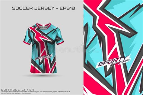 Soccer Jersey Template Design Stock Vector - Illustration of layout ...