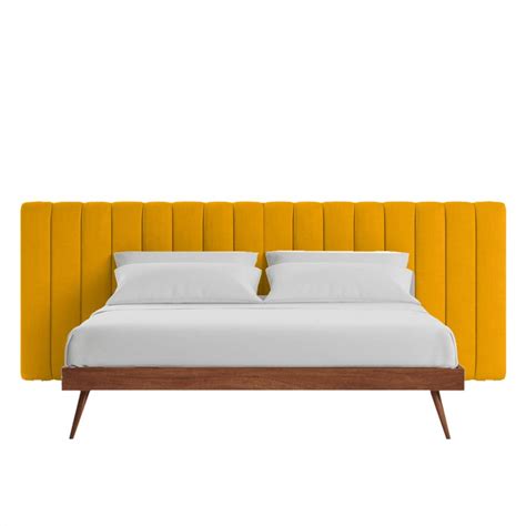 Megane Channel Tufted Bed Frame in Yellow Color from AED 1449 -AtoZ ...