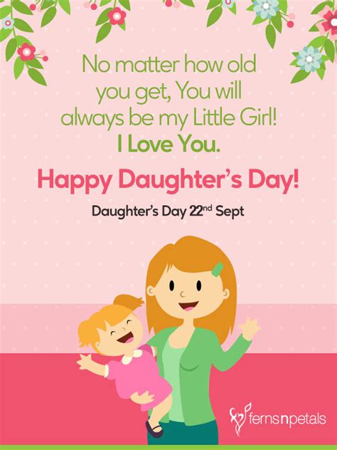 30+ Unique Quotes and Messages to wish Happy Daughters Day - Ferns N Petals