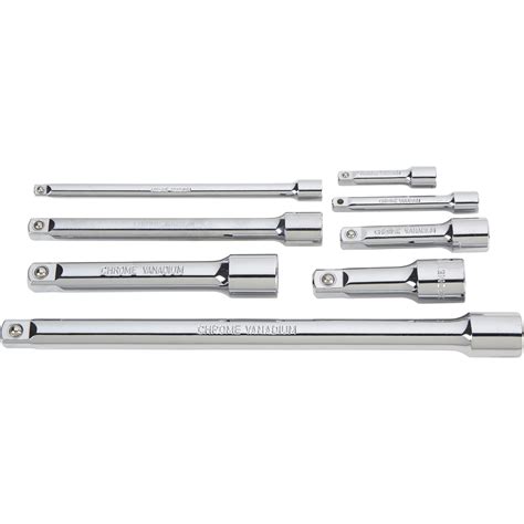 Klutch Socket Extension Set, 8-Pc., 1/4in., 3/8in., 1/2in. | Northern Tool