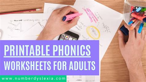 Free Printable Phonics Worksheets for Adults [PDF] - Number Dyslexia