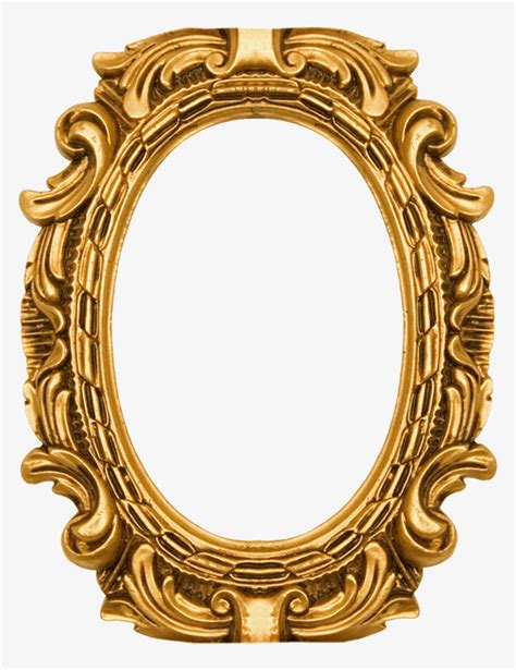 Round Ornate Gold Frame - Royal Frame Design Png - Free Transparent PNG Download - PNGkey