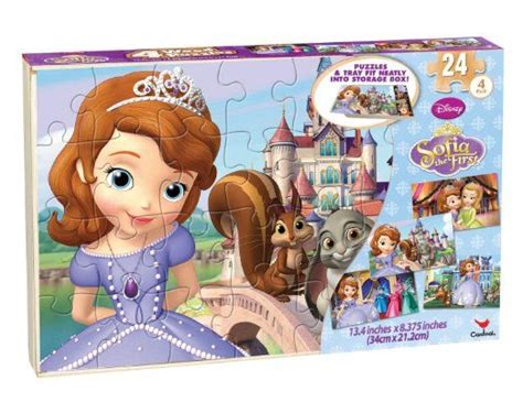 Amazon.com: Sophia The First 4 Wood Jigsaw Puzzles in Storage Box: Toys & Games | Disney junior ...