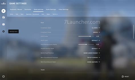 Crosshair settings in CS:GO