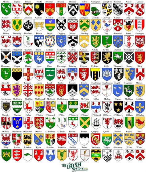 Irish Coat of Arms | Family crest symbols, Coat of arms, Irish coat of arms