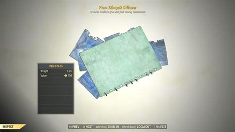 STIMPAK DIFFUSER Recipe Chem Plan Fallout 76 (PC) - Buy Fallout 76 Items for PC