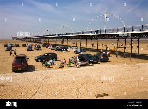 Southport Pier and Beach, Merseyside, England Stock Photo - Alamy