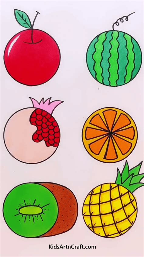 Fruits & Vegetables Drawing Ideas for Kids - Kids Art & Craft