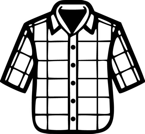 Flannel shirt isolated black outlines vector illustration 25902134 ...