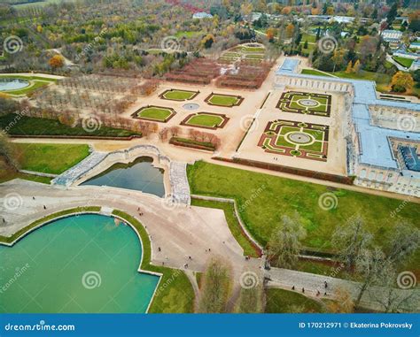 Aerial View of Grand Trianon Palace in the Gardens of Versailles Near Paris, France Stock Image ...