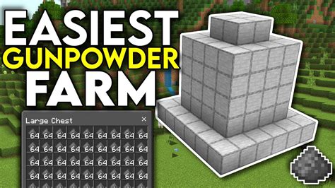 Best EASY Gunpowder Farm Minecraft 1.19! Minecraft Bedrock - YouTube