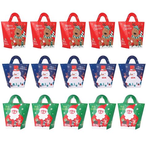 Hemoton 1 Set 15 Pcs Christmas Candy Wrapping Boxes Gift Boxes Handheld ...