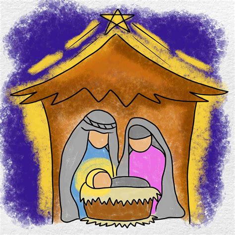 Nativity Drawing - HelloArtsy