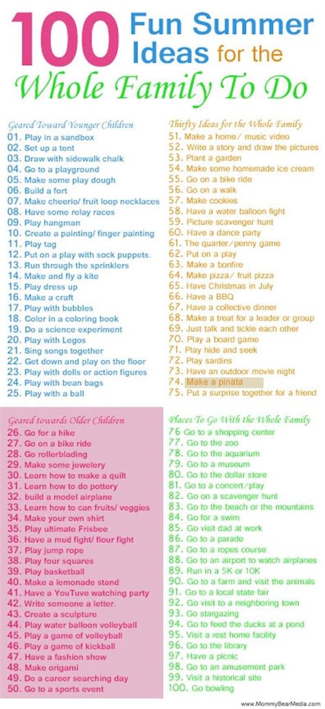 100 Fun Things To For The Whole Family To Do This Summer Pictures, Photos, and Images for ...