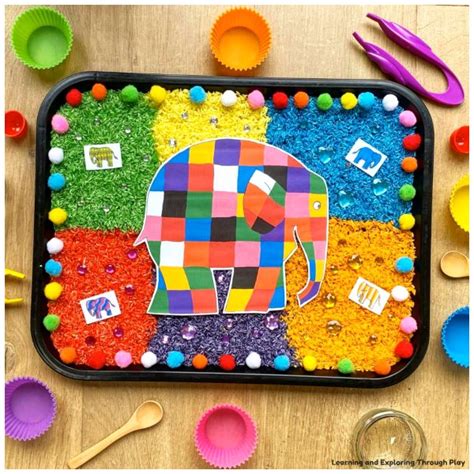 Learning and Exploring Through Play: Elmer Sensory Play