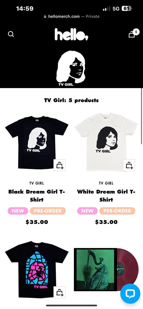 TV Girl merch has officially been transferred over to HelloMerch! : r ...