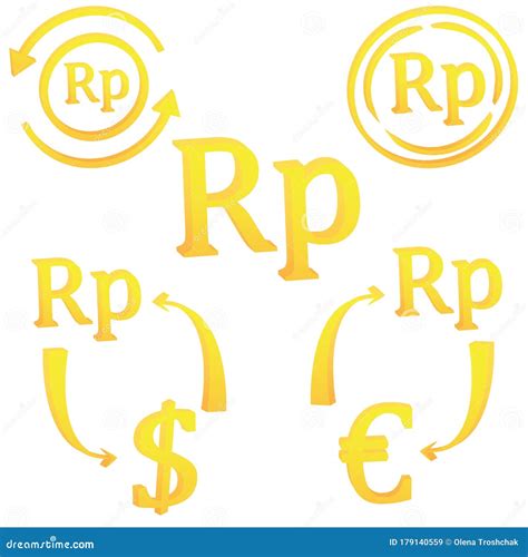 Indonesian Rupiah Currency 3D Symbol of Indonesia Icon Stock Vector ...