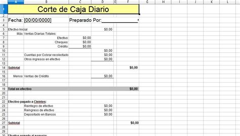 Excel Cuadre de Caja diario - Descargar para PC Gratis