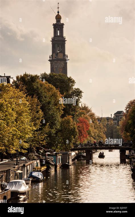 Westerkerk tower in Amsterdam Stock Photo - Alamy