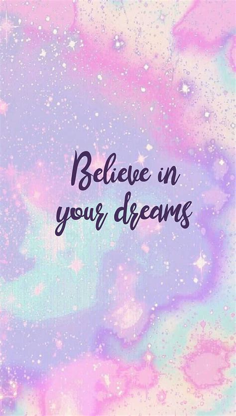 Dreams, believe, unicorn, pastel, quotes, HD phone wallpaper | Peakpx