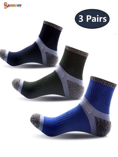 Spencer 3 Pairs Low Cut Compression Running Socks for Men, Sport ...