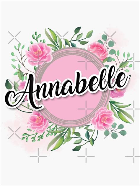 "Annabelle name " Sticker for Sale by badinboow | Redbubble