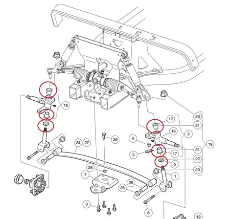 Club Car Precedent King Pin Steering Knuckle Bushing Kit 04+ 102288201 ...